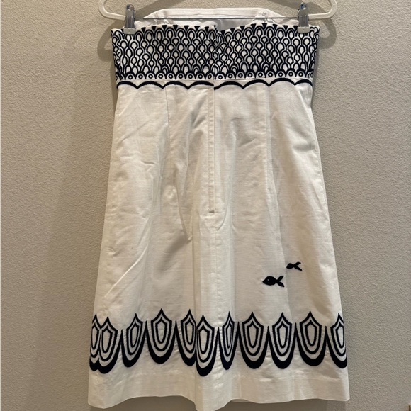 NWT Lilly Pulitzer Strapless Dress in White and Navy - Picture 2 of 7